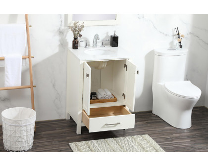 Elegant Bathroom Vanity - White (VF18824WH)