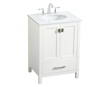 Elegant Bathroom Vanity - White (VF18824WH)