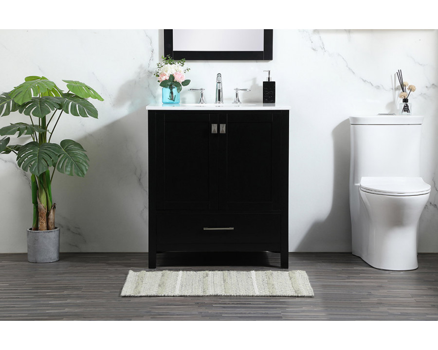 Elegant Bathroom Vanity - Black (VF18830BK)