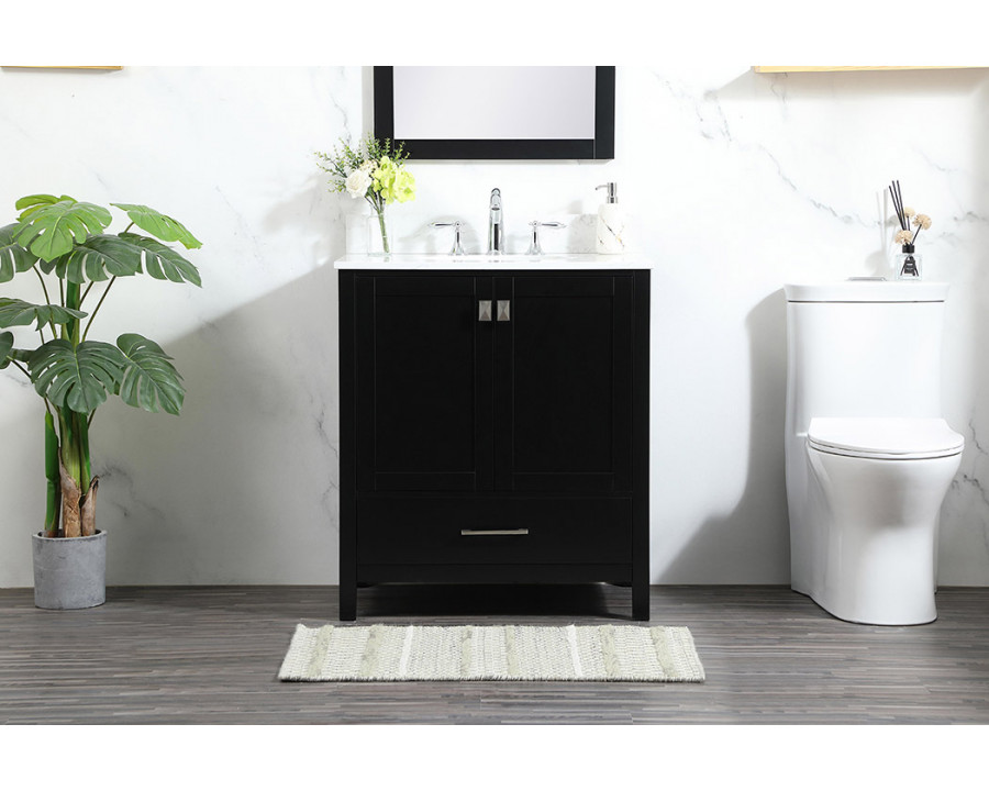 Elegant Bathroom Vanity - Black (VF18830BK-BS)