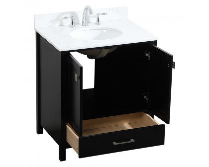 Elegant Bathroom Vanity - Black (VF18830BK-BS)