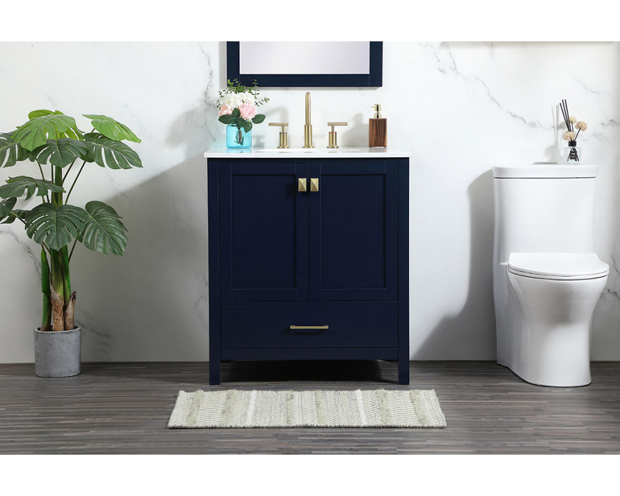 Elegant Bathroom Vanity - Blue (VF18830BL)