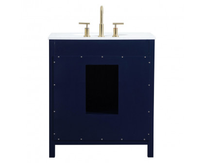 Elegant Bathroom Vanity - Blue (VF18830BL)