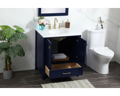 Elegant Bathroom Vanity - Blue (VF18830BL)