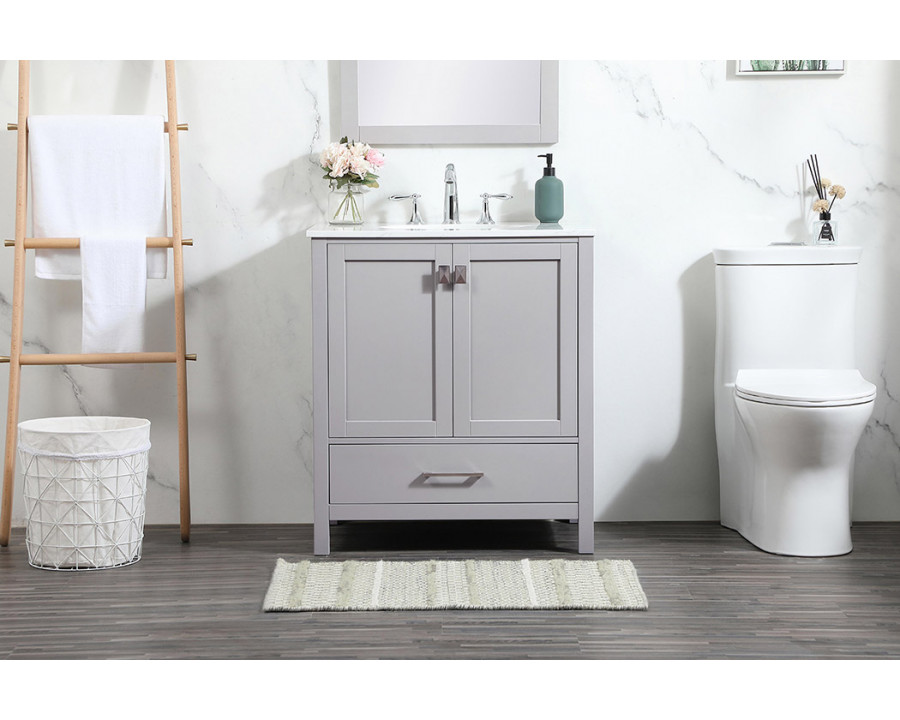 Elegant Bathroom Vanity - Gray (VF18830GR)