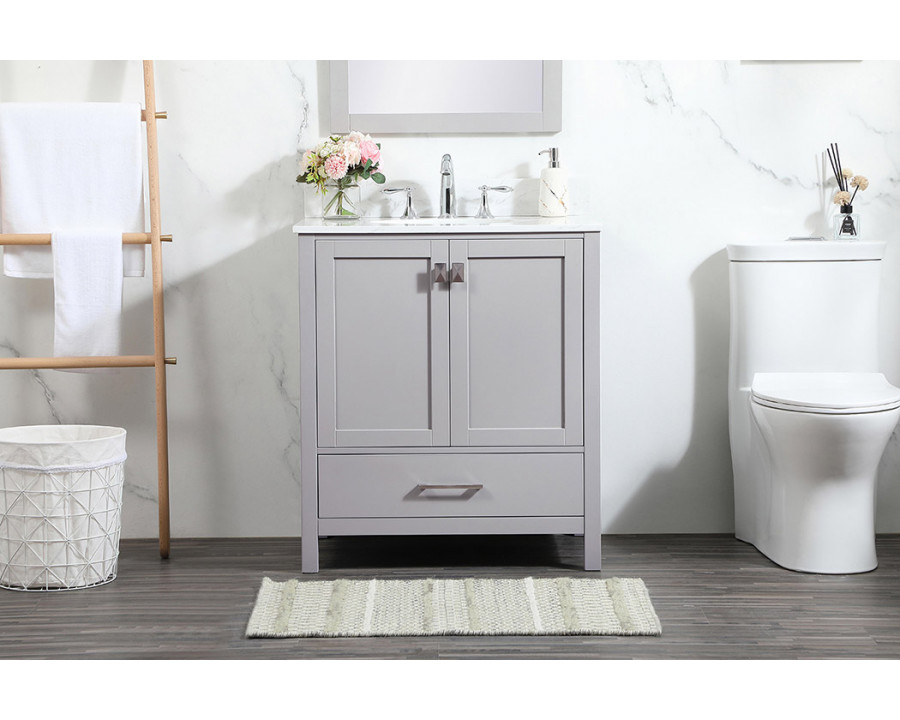 Elegant Bathroom Vanity - Gray (VF18830GR-BS)