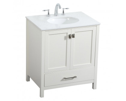 Elegant Bathroom Vanity - White (VF18830WH)