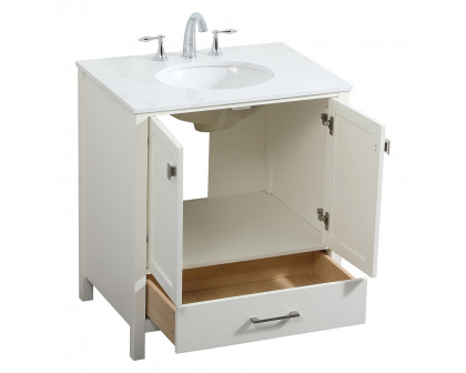 Elegant Bathroom Vanity - White (VF18830WH)