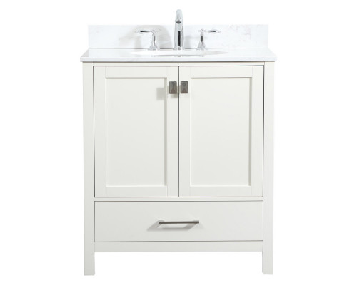 Elegant Bathroom Vanity - White (VF18830WH-BS)