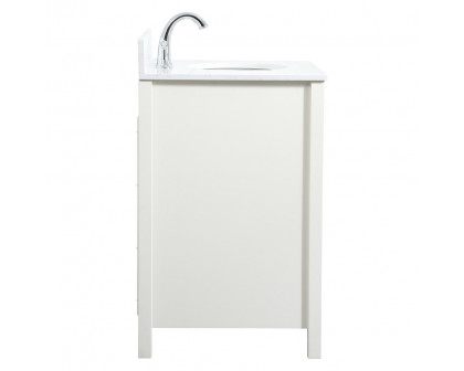 Elegant Bathroom Vanity - White (VF18830WH-BS)