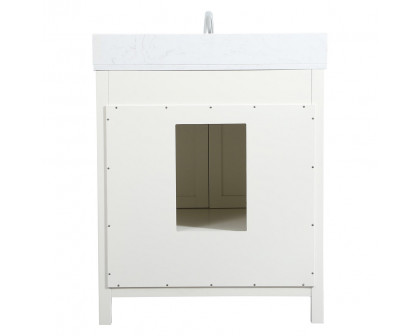 Elegant Bathroom Vanity - White (VF18830WH-BS)