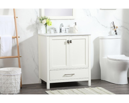 Elegant Bathroom Vanity - White (VF18830WH-BS)