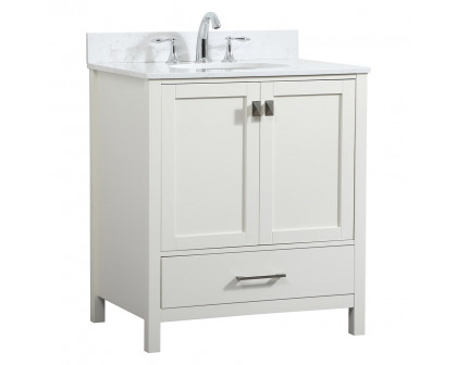 Elegant Bathroom Vanity - White (VF18830WH-BS)