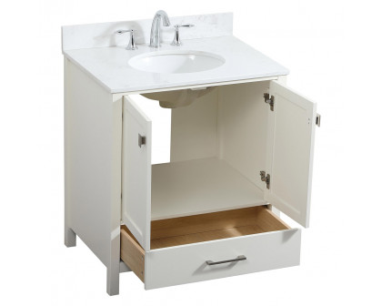 Elegant Bathroom Vanity - White (VF18830WH-BS)