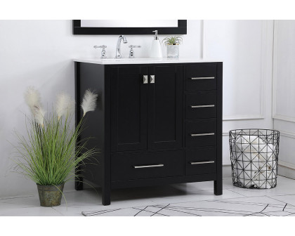 Elegant Bathroom Vanity - Black (VF18832BK)