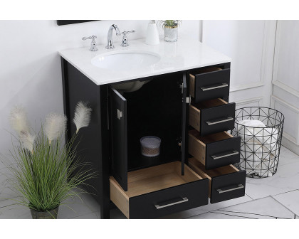 Elegant Bathroom Vanity - Black (VF18832BK)