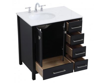 Elegant Bathroom Vanity - Black (VF18832BK)