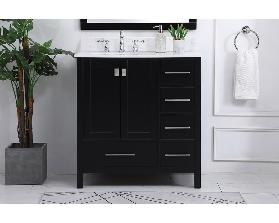 Elegant Bathroom Vanity - Black (VF18832BK-BS)