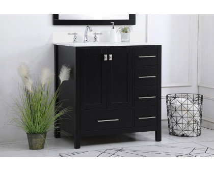 Elegant Bathroom Vanity - Black (VF18832BK-BS)