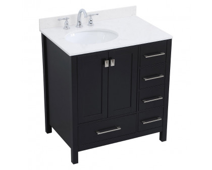 Elegant Bathroom Vanity - Black (VF18832BK-BS)