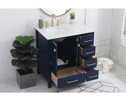 Elegant Bathroom Vanity - Blue (VF18832BL)