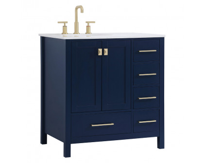 Elegant Bathroom Vanity - Blue (VF18832BL)