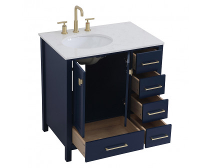 Elegant Bathroom Vanity - Blue (VF18832BL)