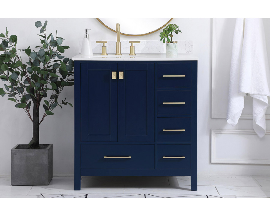 Elegant Bathroom Vanity - Blue (VF18832BL-BS)