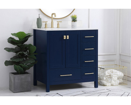 Elegant Bathroom Vanity - Blue (VF18832BL-BS)