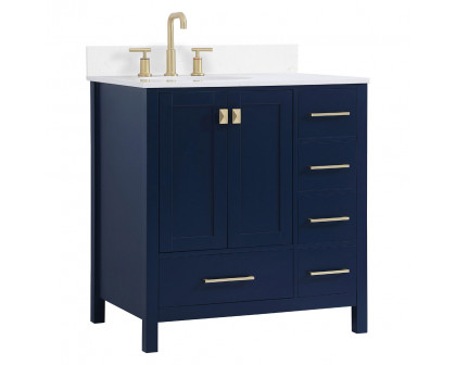 Elegant Bathroom Vanity - Blue (VF18832BL-BS)