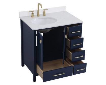 Elegant Bathroom Vanity - Blue (VF18832BL-BS)