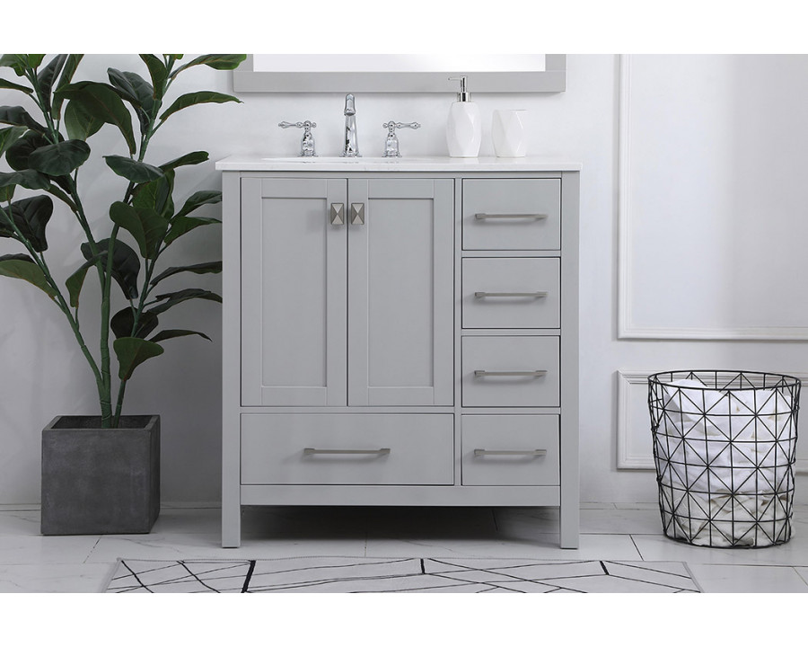 Elegant Bathroom Vanity - Gray (VF18832GR)