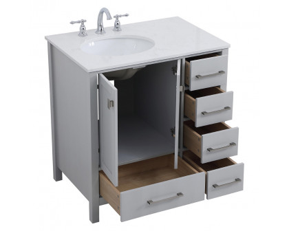 Elegant Bathroom Vanity - Gray (VF18832GR)