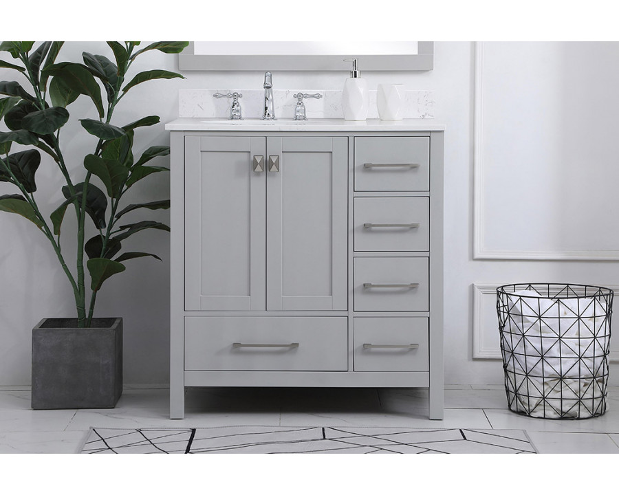 Elegant Bathroom Vanity - Gray (VF18832GR-BS)