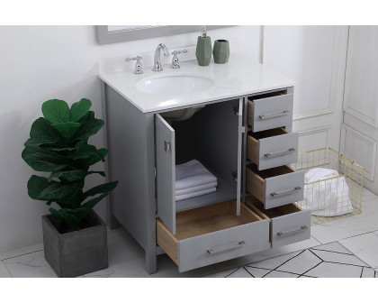 Elegant Bathroom Vanity - Gray (VF18832GR-BS)