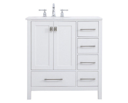 Elegant Bathroom Vanity - White (VF18832WH)