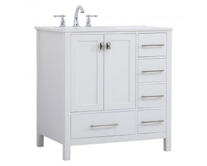 Elegant Bathroom Vanity - White (VF18832WH)