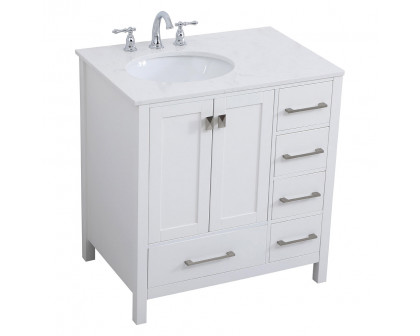 Elegant Bathroom Vanity - White (VF18832WH)