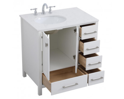 Elegant Bathroom Vanity - White (VF18832WH)