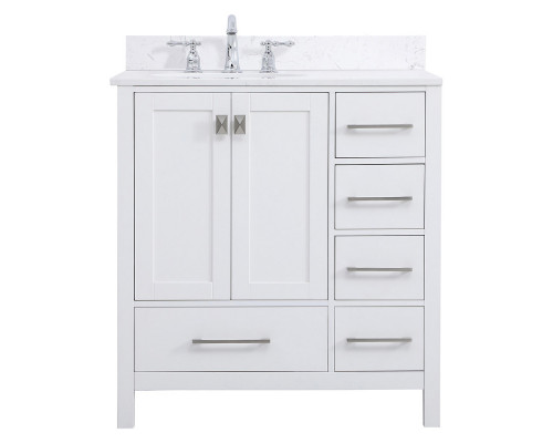 Elegant Bathroom Vanity - White (VF18832WH-BS)