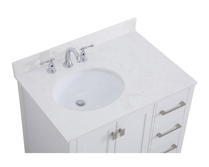 Elegant Bathroom Vanity - White (VF18832WH-BS)