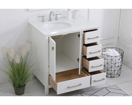 Elegant Bathroom Vanity - White (VF18832WH-BS)