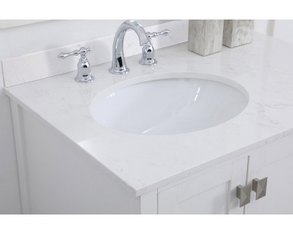 Elegant Bathroom Vanity - White (VF18832WH-BS)