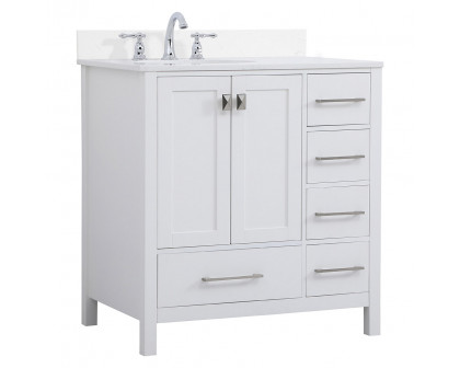 Elegant Bathroom Vanity - White (VF18832WH-BS)