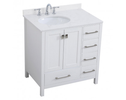 Elegant Bathroom Vanity - White (VF18832WH-BS)