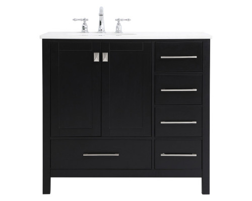 Elegant Bathroom Vanity - Black (VF18836BK)