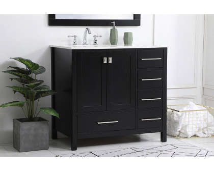 Elegant Bathroom Vanity - Black (VF18836BK)