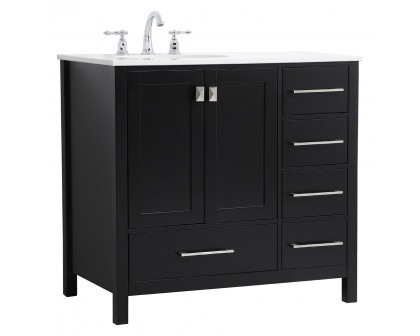 Elegant Bathroom Vanity - Black (VF18836BK)