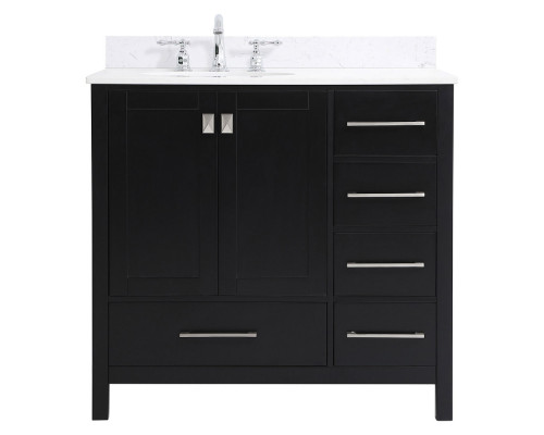 Elegant Bathroom Vanity - Black (VF18836BK-BS)