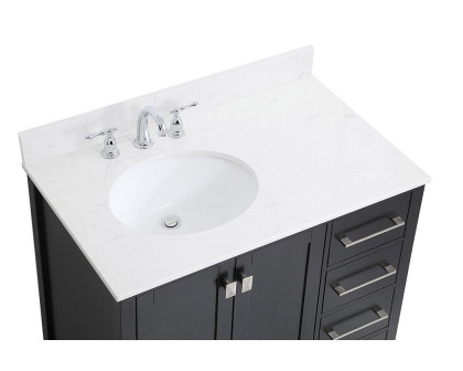 Elegant Bathroom Vanity - Black (VF18836BK-BS)